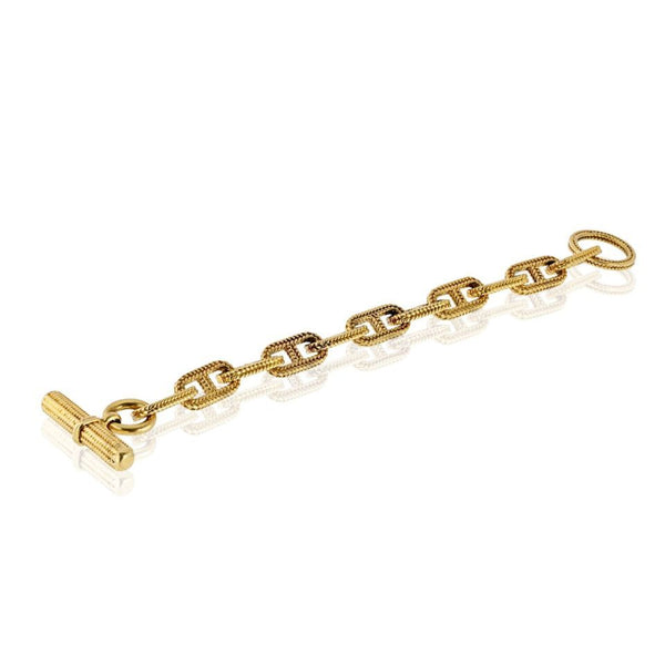 Hermès Toggle 18K Yellow Gold Chain D'ancre Bracelet — view 2