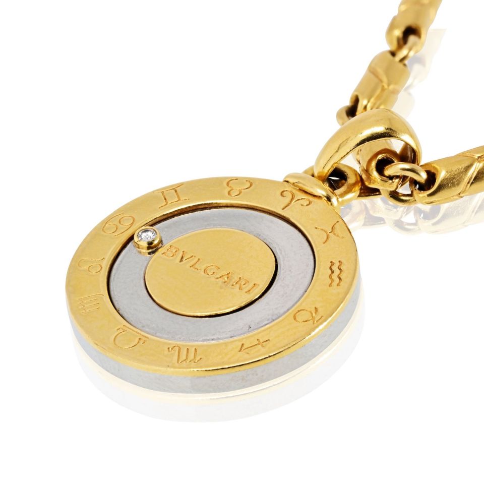 Bvlgari Zodiac Kingdom Coin Style Horoscope Pendant — view 5 — Laura Milman New York