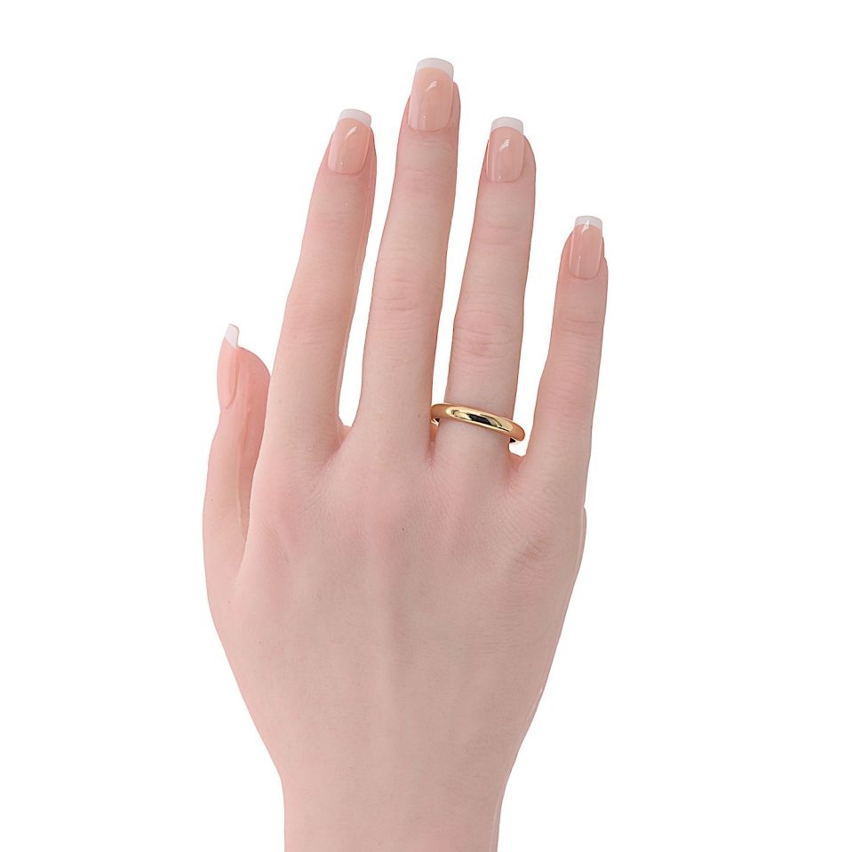 Cartier 18K Yellow Gold Classic Dome Eu 61 Wedding Band — view 4 — Laura Milman New York