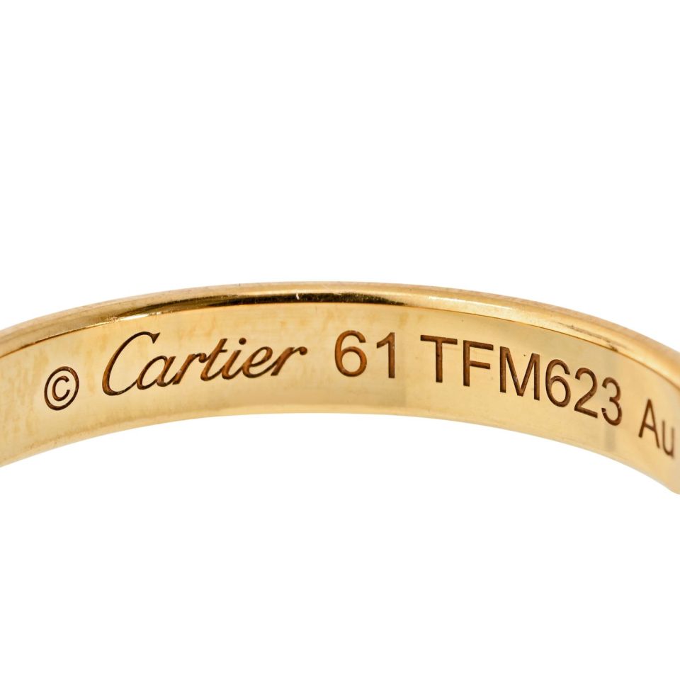 Cartier 18K Yellow Gold Classic Dome Eu 61 Wedding Band — view 5 — Laura Milman New York