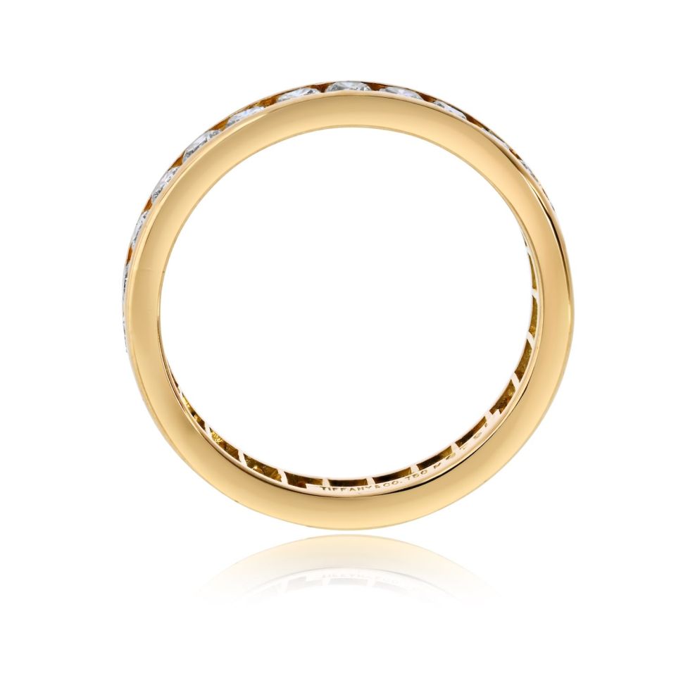 Pre-Owned Tiffany & Co. 18K Yellow Gold 0.59cttw Round Diamond Eternity Wedding Band view 4 - Tiffany & Co. — Laura Milman New York