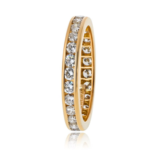 Pre-Owned Tiffany & Co. 18K Yellow Gold 0.59cttw Round Diamond Eternity Wedding Band - Tiffany & Co. Wedding Band