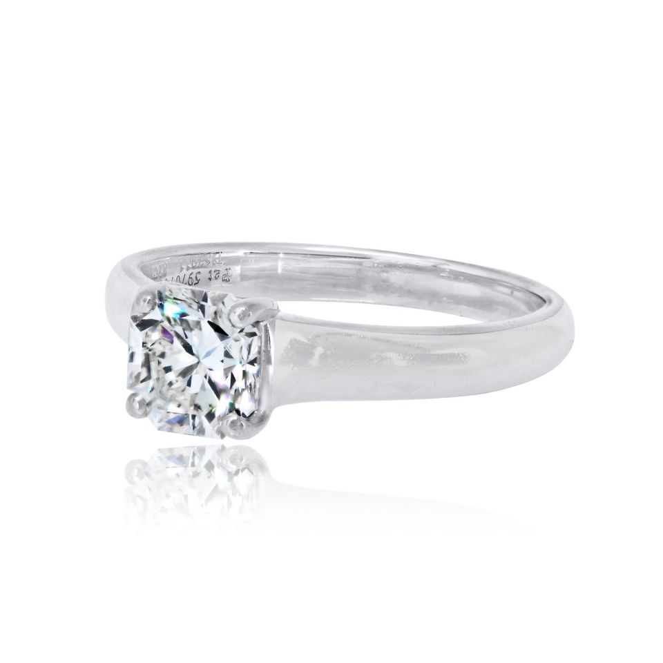 Pre-Owned Tiffany & Co. Lucida 0.82ct Mixed Cut H VVS2 Solitaire Diamond Ring view 2 - Tiffany & Co. — Laura Milman New York