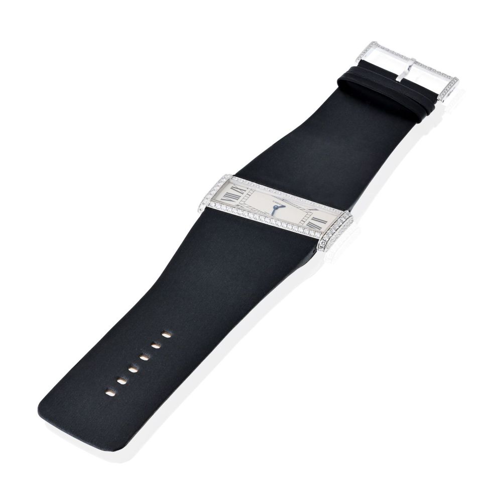 Pre-Owned Cartier Tank Asymmetric 18K White Gold Diamond Ladies Ref 2786 Watch view 2 - Cartier — Laura Milman New York