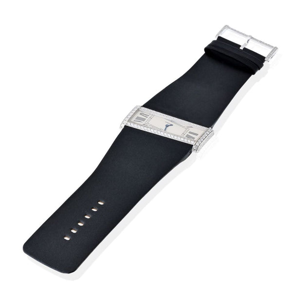Pre-Owned Cartier Tank Asymmetric 18K White Gold Diamond Ladies Ref 2786 Watch view 2 - Cartier
