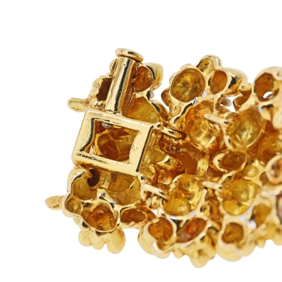 Tiffany & Co. 18K Yellow Gold 12.00cttw Round Diamond Vintage Bracelet — view 4 — Laura Milman New York