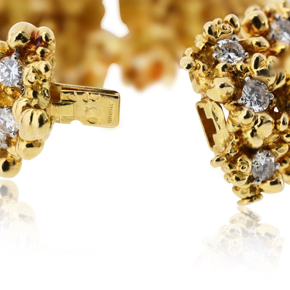 Tiffany & Co. 18K Yellow Gold 12.00cttw Round Diamond Vintage Bracelet — view 6 — Laura Milman New York