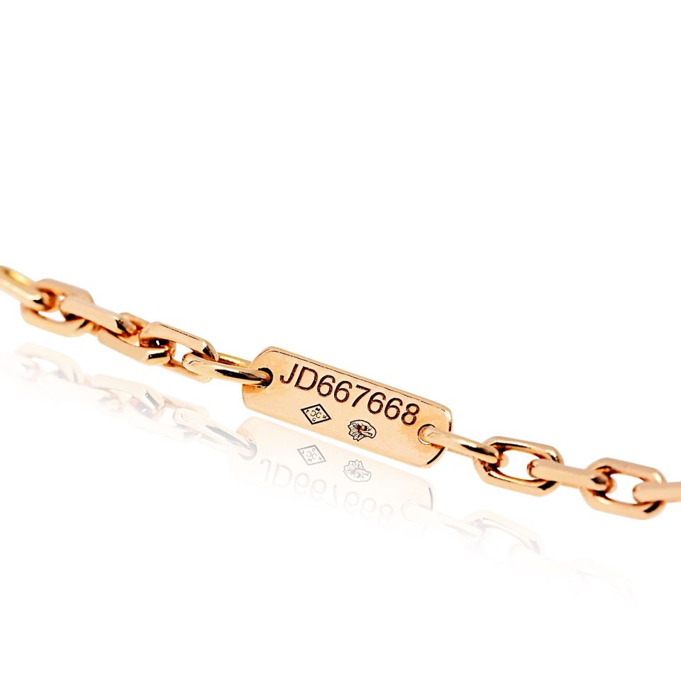Van Cleef & Arpels Aries 18K Rose Gold Medallion On A 34 Inch Chain Pendant — view 8 — Laura Milman New York