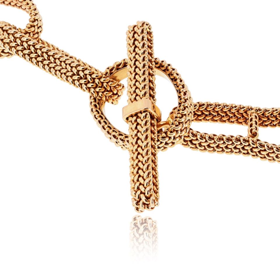 Hermès 18K Yellow Gold Link Chain Necklace — view 7 — Laura Milman New York