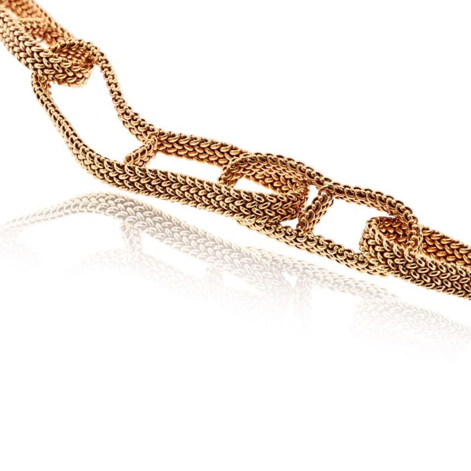 Hermès 18K Yellow Gold Link Chain Necklace — view 8 — Laura Milman New York
