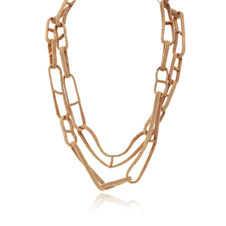 Hermès 18K Yellow Gold Link Chain Necklace — Laura Milman New York
