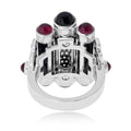 Cartier Rouleaux 18K White Gold Onyx, Ruby And Diamond Ring view 4