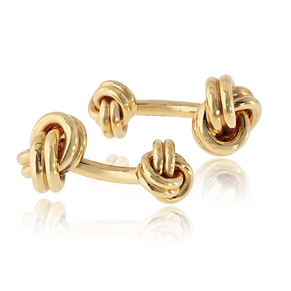 Tiffany & Co. 14K Yellow Gold Knot Full Set Cuff Links — view 2