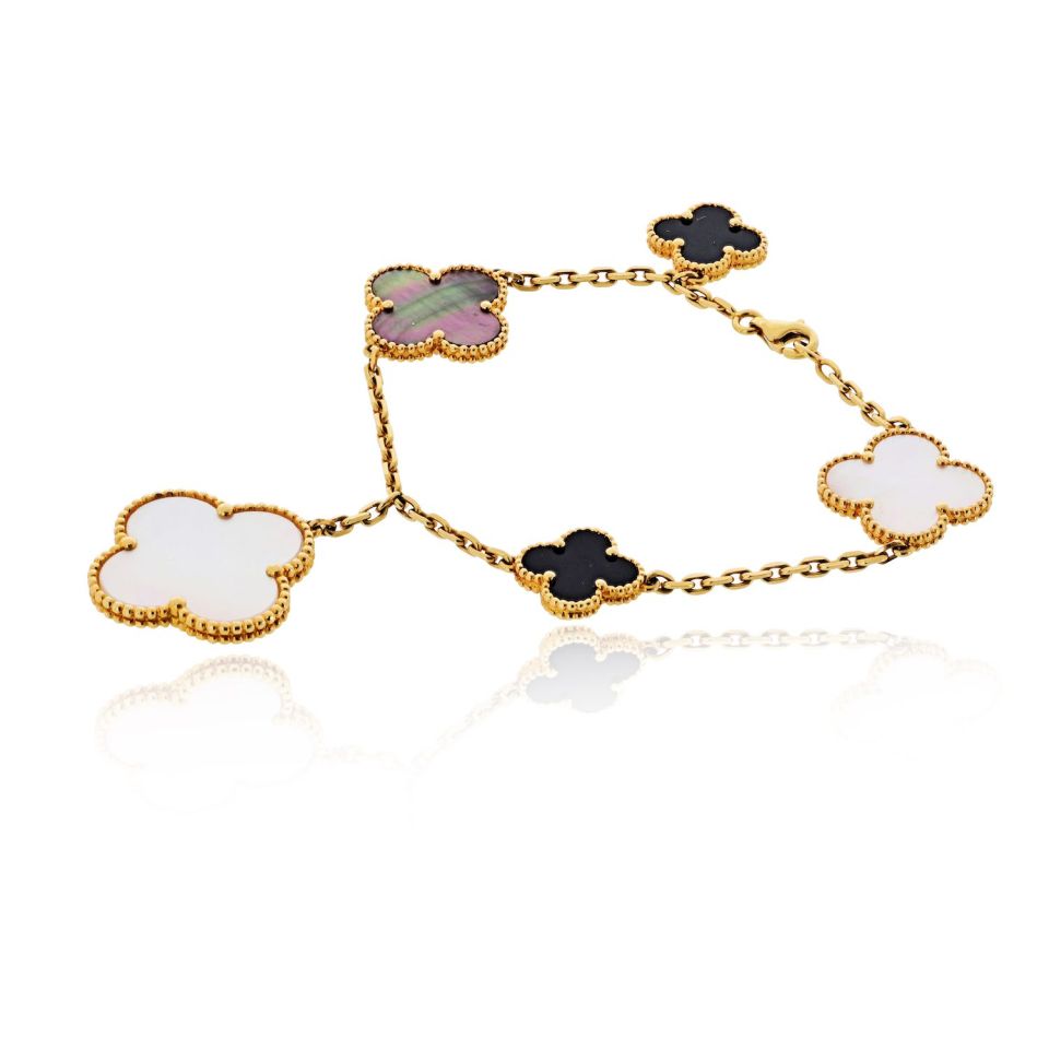 Van Cleef & Arpels Alhambra 18K Yellow Gold Magic Bracelet — view 2 — Laura Milman New York