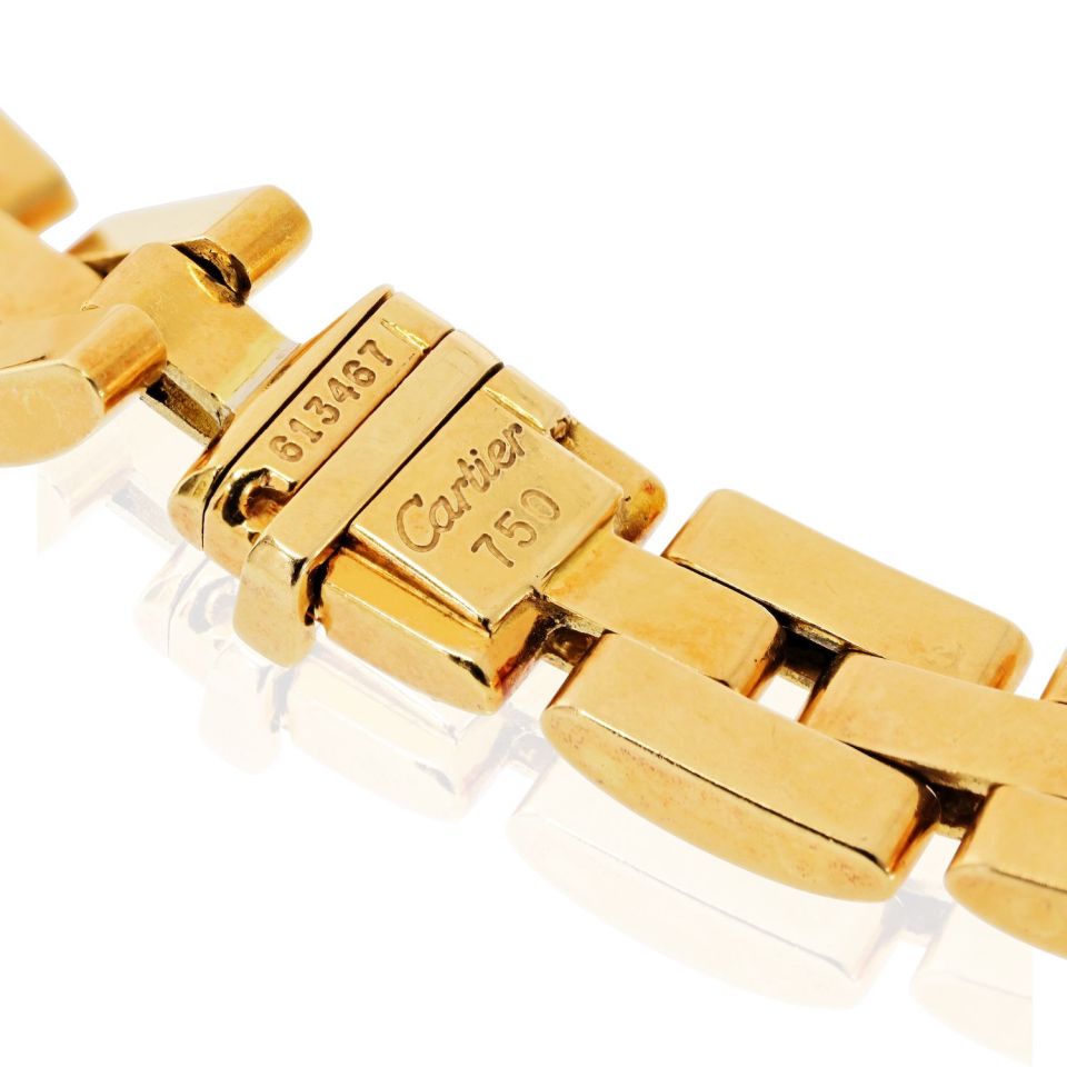 Cartier Maillon 18K Yellow Gold Three Row Necklace — view 7 — Laura Milman New York