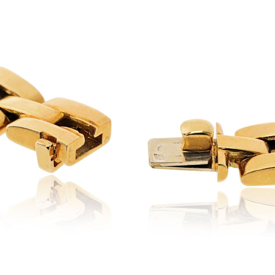 Cartier Maillon 18K Yellow Gold Three Row Necklace — view 8 — Laura Milman New York