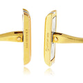 Cartier 18K Tri Color Ribbed Rectangular Cuff Links view 7
