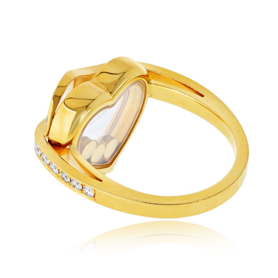 Chopard Happy Diamonds 18K Yellow Gold Happy Diamonds Heart Ring — view 3 — Laura Milman New York