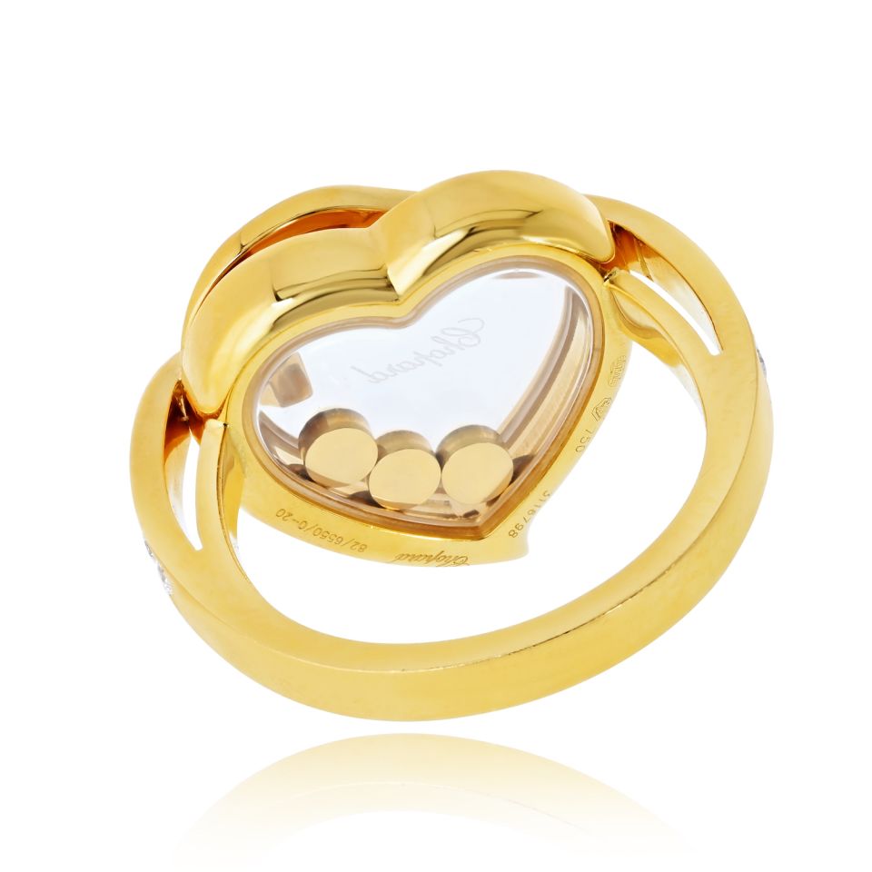 Chopard Happy Diamonds 18K Yellow Gold Happy Diamonds Heart Ring — view 4 — Laura Milman New York