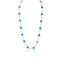 Van Cleef & Arpels Alhambra 18K White Gold 20 Motif Turquoise Necklace view 1