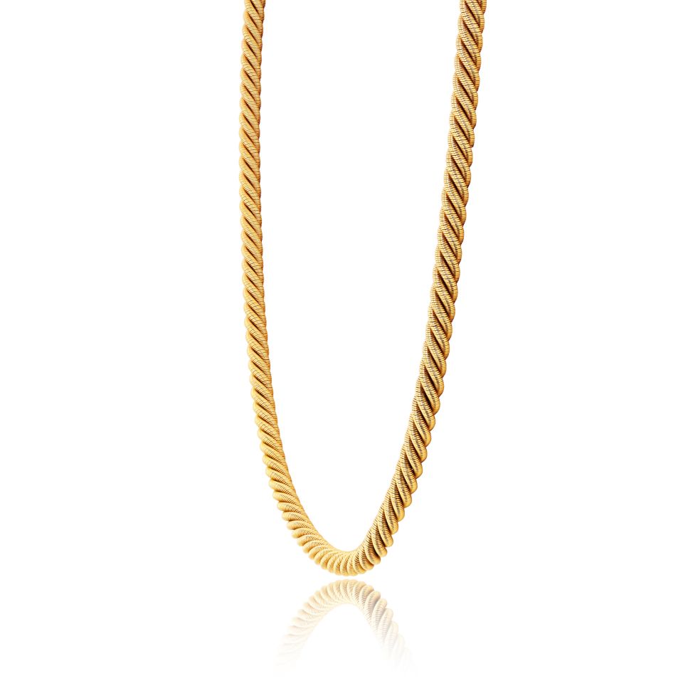 Tiffany & Co. 18K Yellow Gold Georges L'enfant Nautical Rope Chain 28 Inch Necklace — view 4 — Laura Milman New York