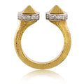 David Webb Bastille 18K Yellow Gold Diamond Ring view 4
