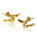 David Webb 18K Yellow Gold Monkey Cuff Links view 6