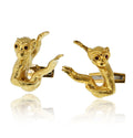 David Webb 18K Yellow Gold Monkey Cuff Links view 1