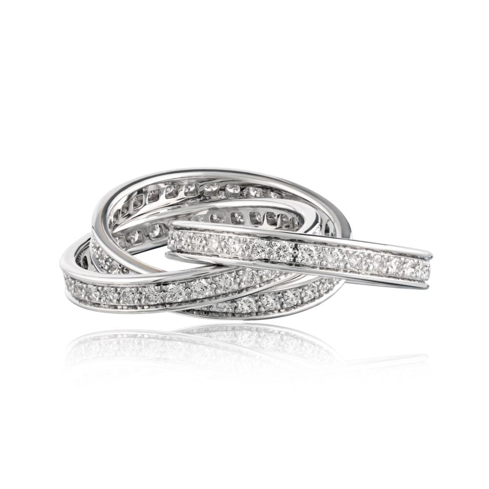 Cartier Trinity 18K White Gold Eu 55 Trinity Circa 1999 Ring — view 2 — Laura Milman New York