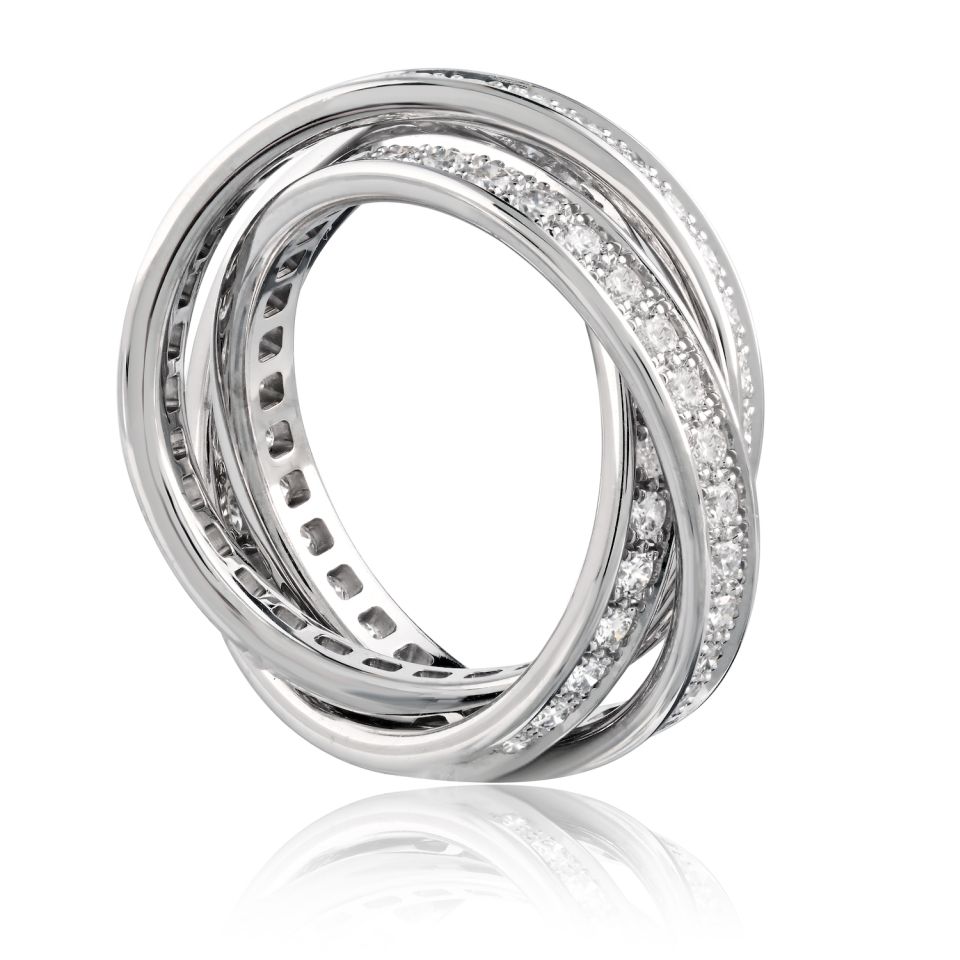Cartier Trinity 18K White Gold Eu 55 Trinity Circa 1999 Ring — view 6 — Laura Milman New York