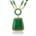 David Webb 18K Yellow Gold Green Enamel And Tiger Eye Sautoir Necklace view 4