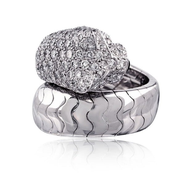 Cartier 18K White Gold Lakarda Diamond Eu 49 Ring — view 2
