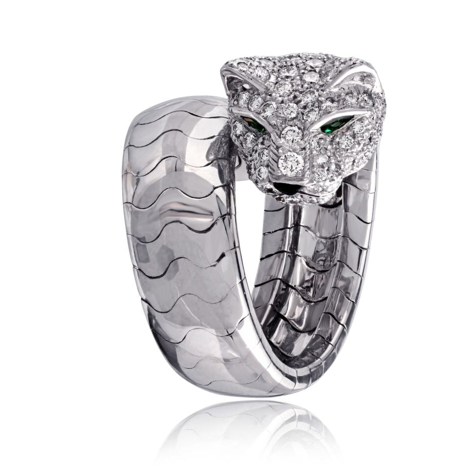 Cartier 18K White Gold Lakarda Diamond Eu 49 Ring — view 3 — Laura Milman New York