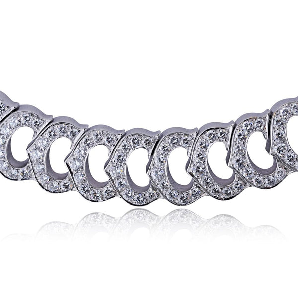 Cartier 18K White Gold Diamond C 20.65cttw Diamond Necklace — view 3