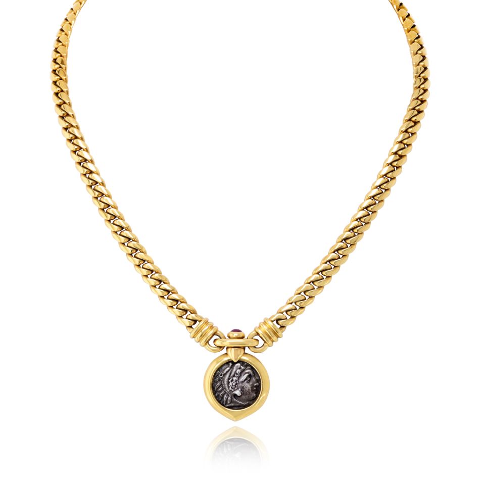 Bvlgari Monete 18K Yellow Gold Philippus III 323-319 Ac Circa 1982 Necklace — Laura Milman New York