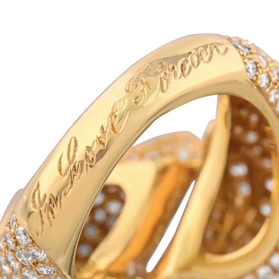 Cartier Dolphin 18K Yellow Gold Double Dolphin Diamond Ring — view 6 — Laura Milman New York
