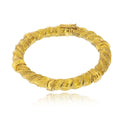 David Webb 18K Yellow Gold Textured Twist Bangle Bracelet view 2