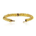David Webb 18K Yellow Gold Textured Twist Bangle Bracelet view 4