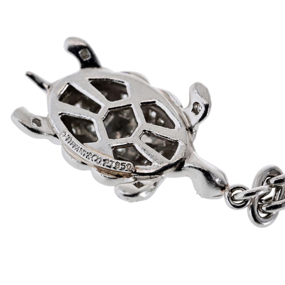 Tiffany & Co. Charm Platinum 7 Charm Diamond Bracelet — view 8 — Laura Milman New York