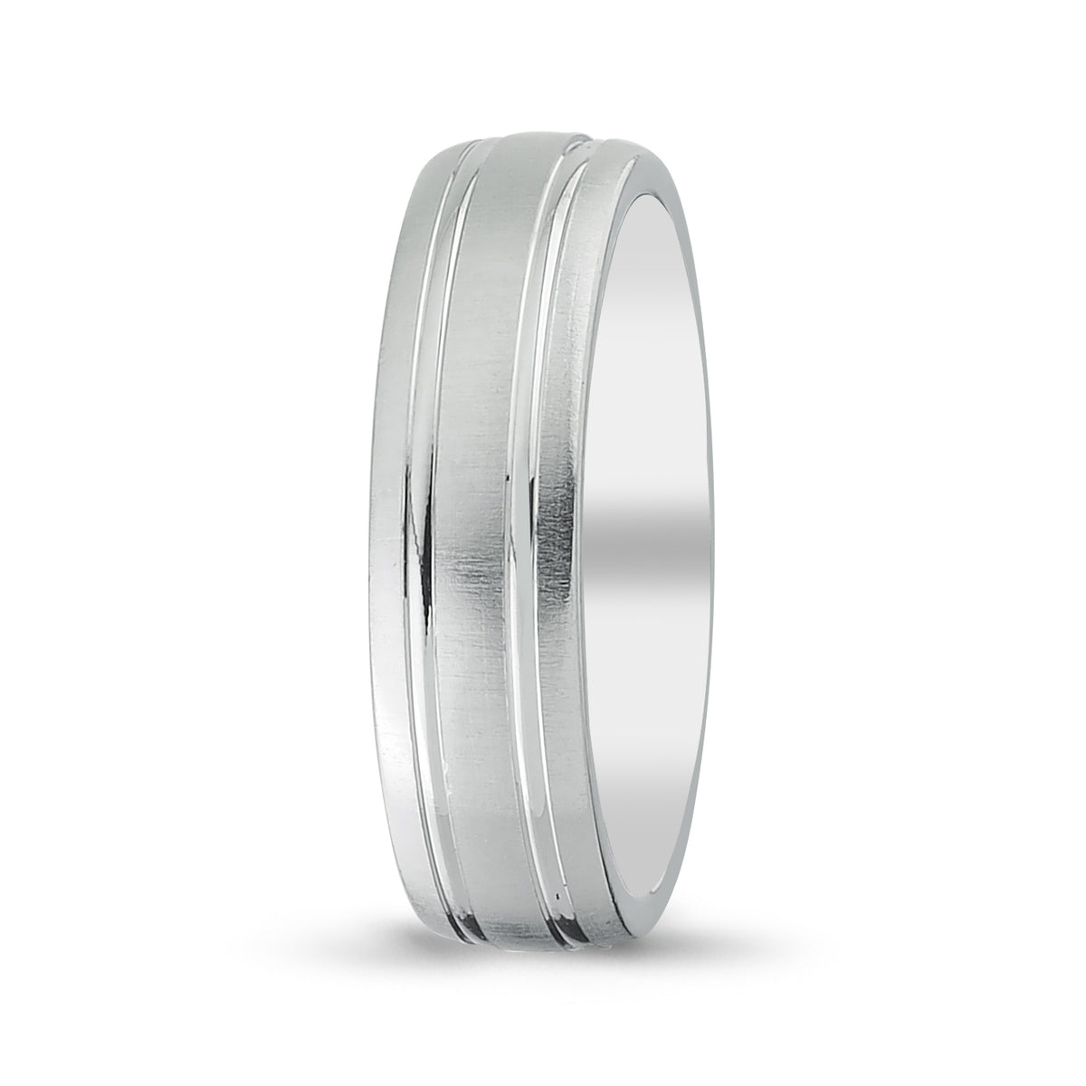Men's Wedding Band with Beveled Matte Finish & Milgrain (Copy 9 - Laura Milman New York