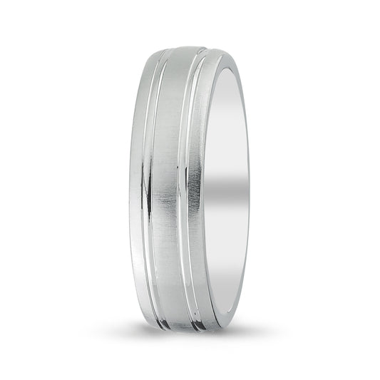 Men's Wedding Band with Beveled Matte Finish & Milgrain (Copy 9 - Laura Milman New York