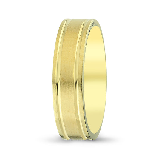 Men's Wedding Band with Beveled Matte Finish & Milgrain (Copy 11 - Laura Milman New York