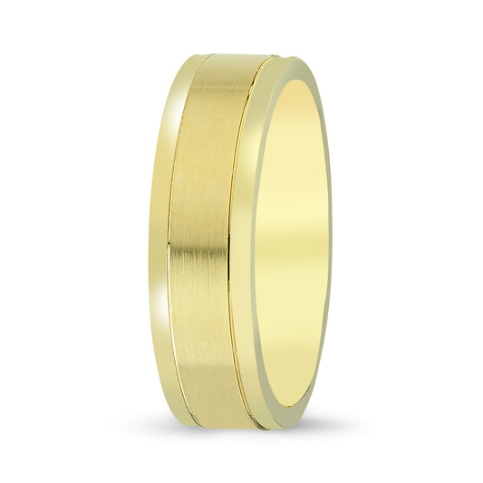 Men's Wedding Band with Beveled Matte Finish & Milgrain (Copy 13 - Laura Milman New York