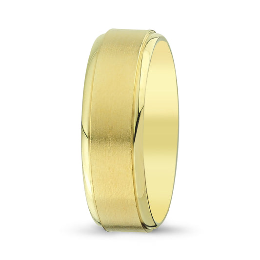 Men's Wedding Band with Beveled Matte Finish & Milgrain (Copy 15 - Laura Milman New York