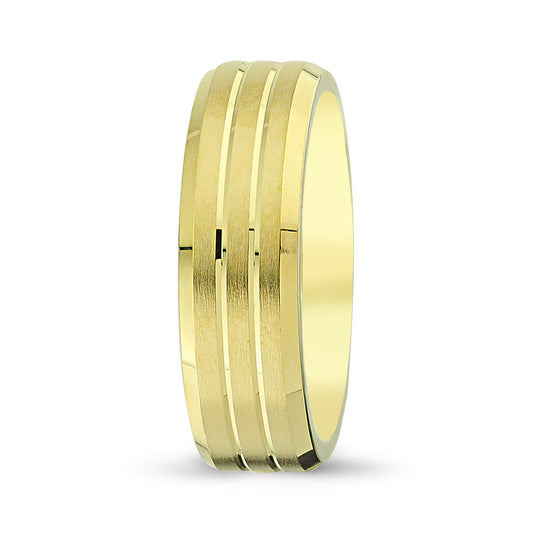 Men's Wedding Band with Beveled Matte Finish & Milgrain (Copy 16 - Laura Milman New York