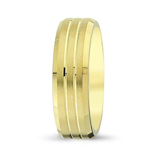 Men's Wedding Band with Beveled Matte Finish & Milgrain (Copy 16 - Laura Milman New York