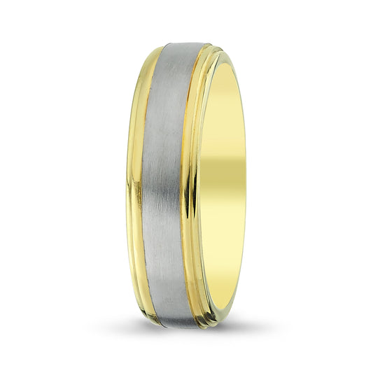 Men's Wedding Band with Beveled Matte Finish & Milgrain (Copy 8 - Laura Milman New York