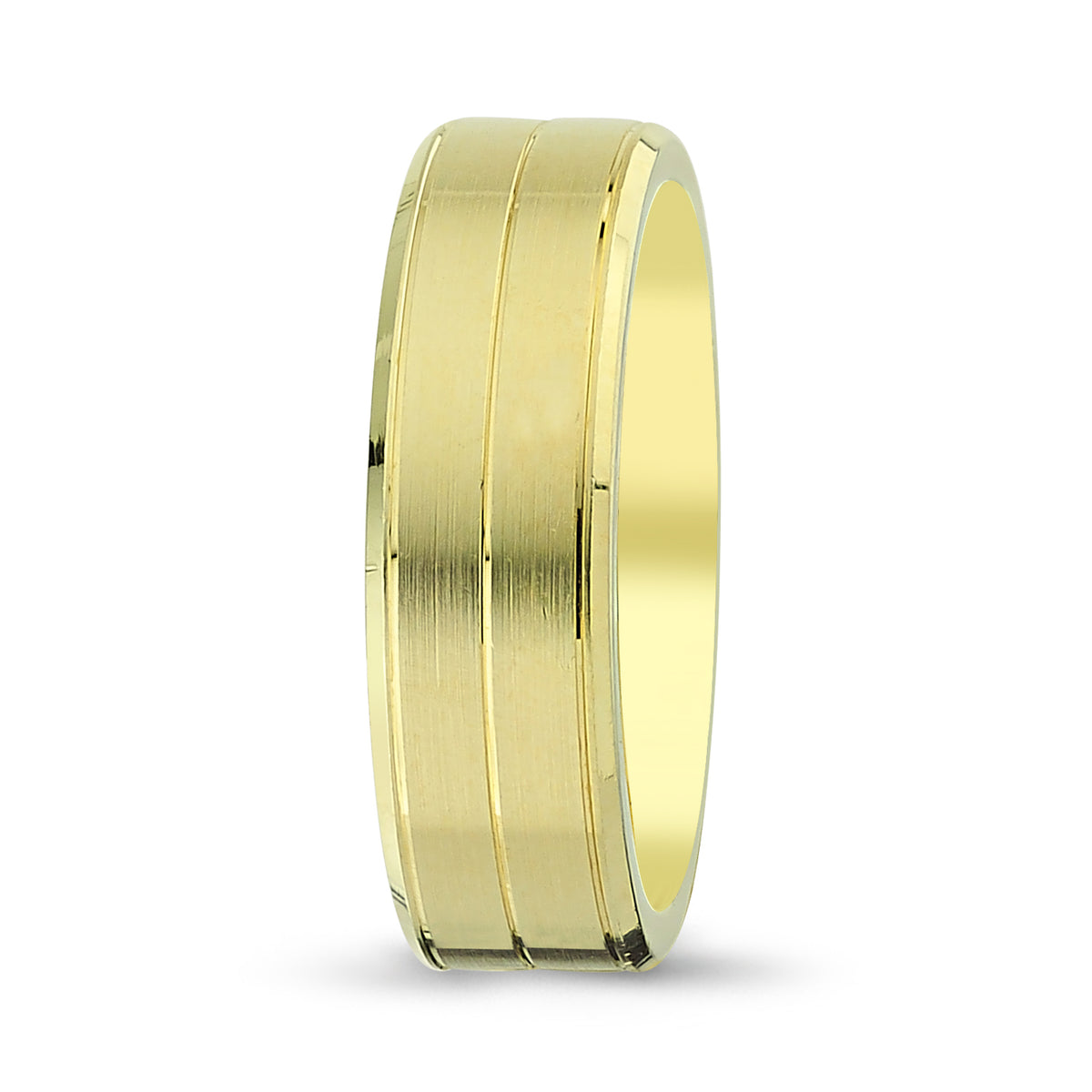 Men's Wedding Band with Beveled Matte Finish & Milgrain (Copy 19 - Laura Milman New York