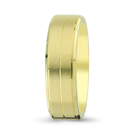 Men's Wedding Band with Beveled Matte Finish & Milgrain (Copy 19 - Laura Milman New York