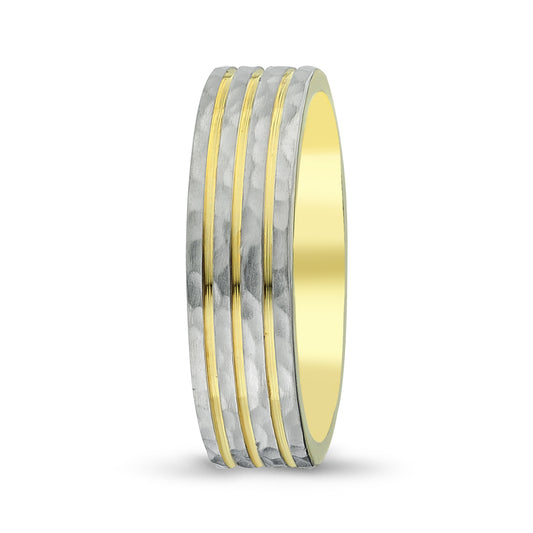 Men's Wedding Band with Beveled Matte Finish & Milgrain (Copy 7 - Laura Milman New York